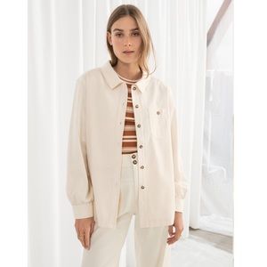 & other stories cotton twill workwear shirt